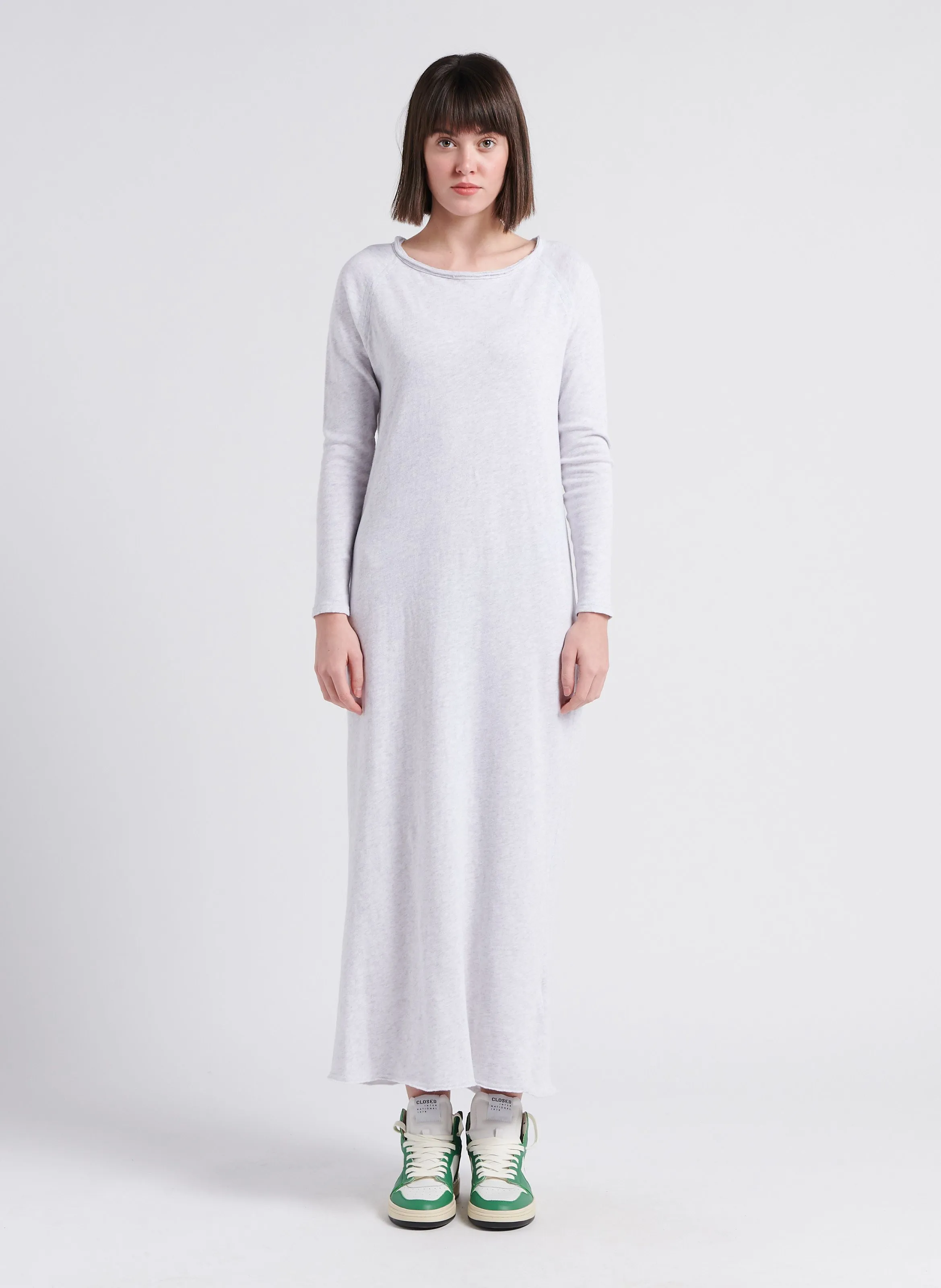 AMERICAN VINTAGE  Robe longue col rond en coton sonoma - Gris