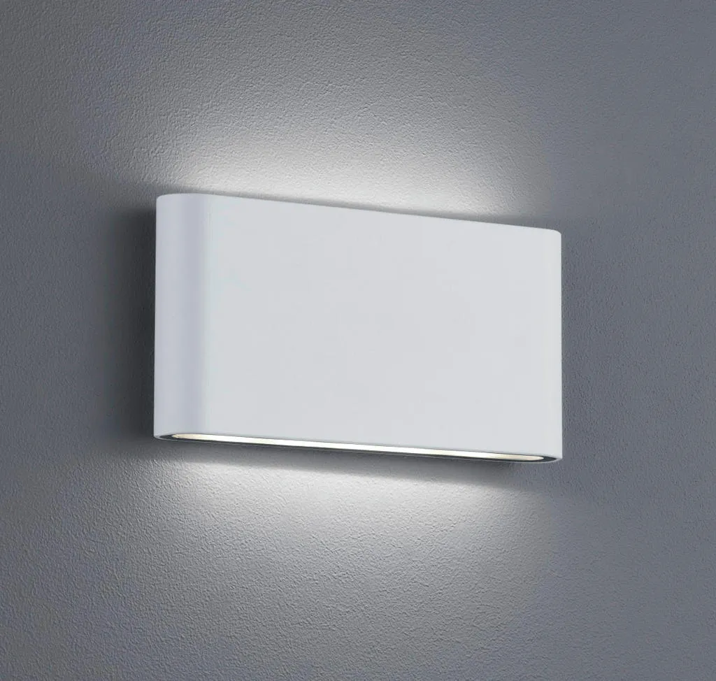 Applique extérieure bidirectionelle Trio Thames II Blanc Fonte d'aluminium