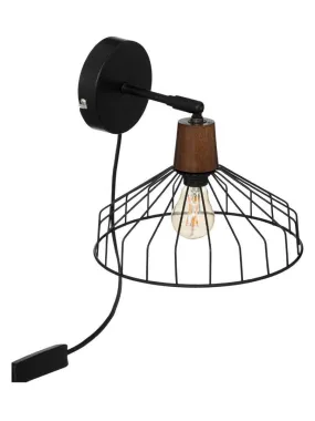 Applique murale style "bistrot" - Noir