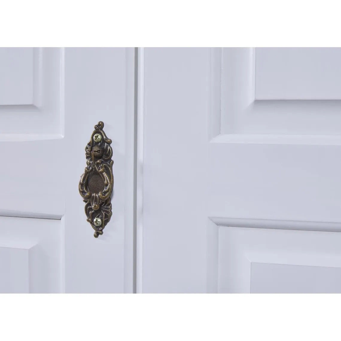 Armoire 4 étagères style Campagne en Pin Massif Blanc RUSTIK | 3 Suisses