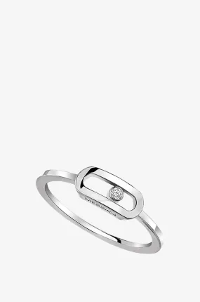 Bague en or blanc et diamant Move Uno