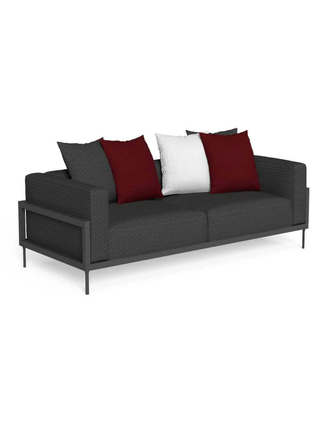 Canape interieur exterieur gris argent ou fonce - cleo alu talenti