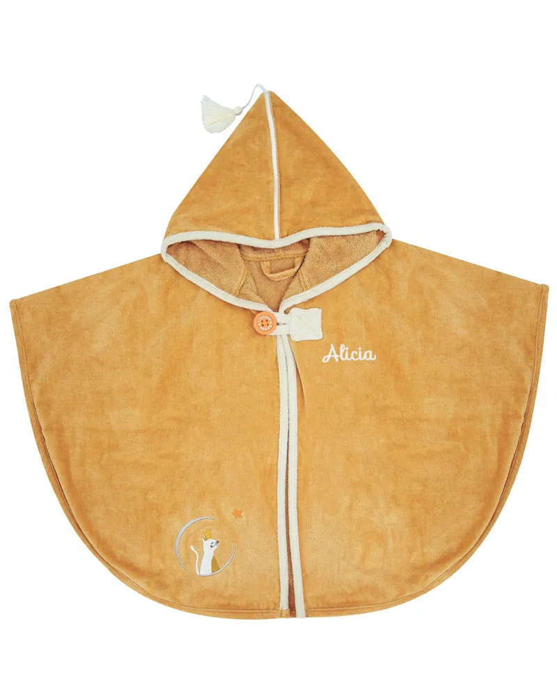 Cape de bain personnalisée - Chat caramel