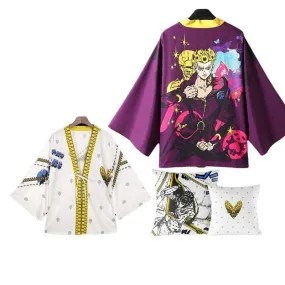 Cape JoJos Bizarre aventure unisexe Giorno Giovanna Bruno Bucciarati haori kimono