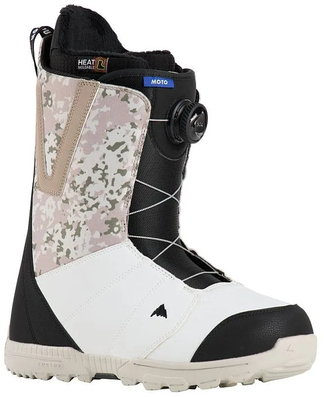 chaussures Burton Moto Boa - Black/White/Snowfall Camo - men´s