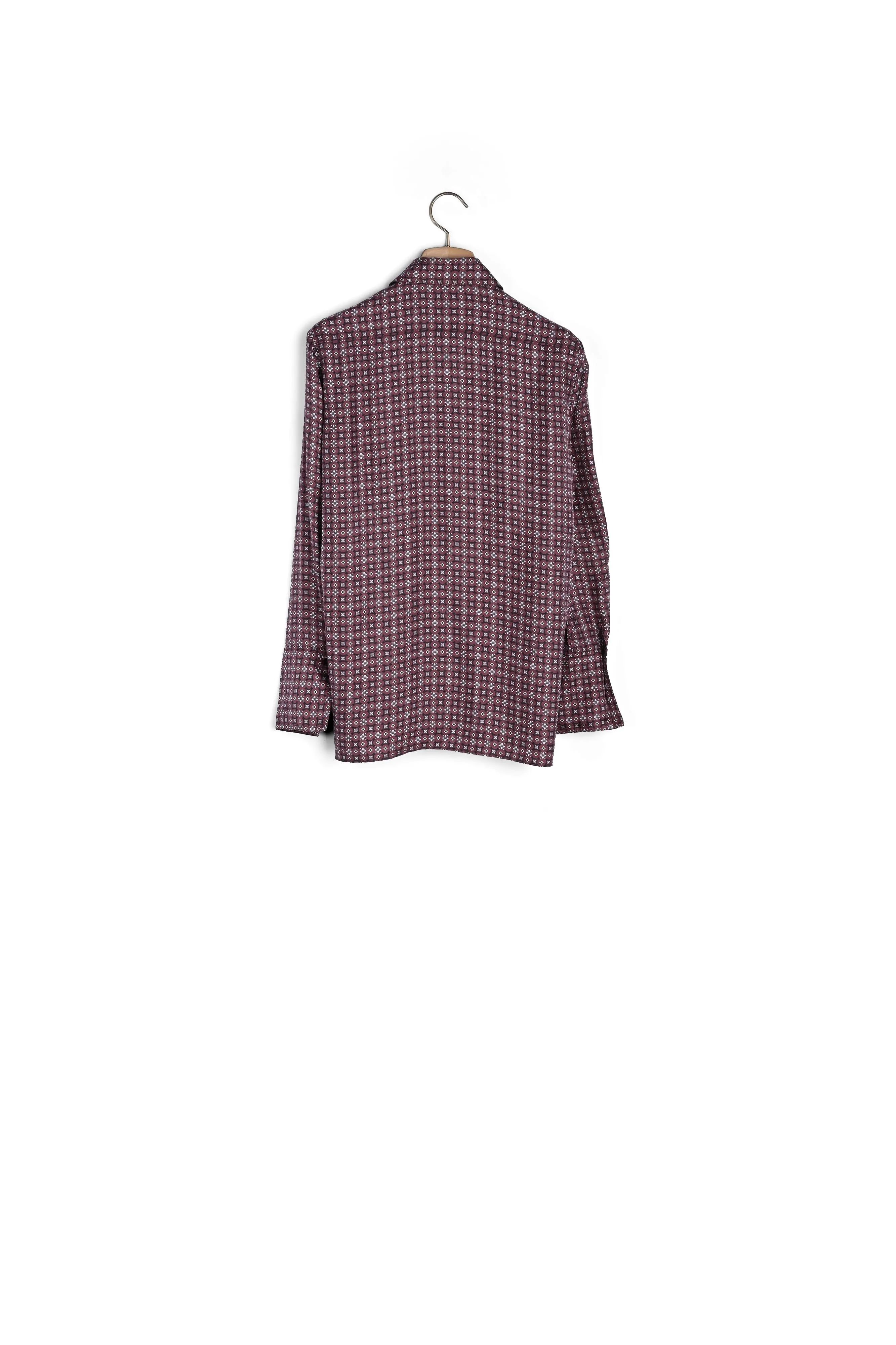 Chemise classique en twill de soie