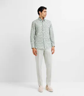 Chemise imprimée verte