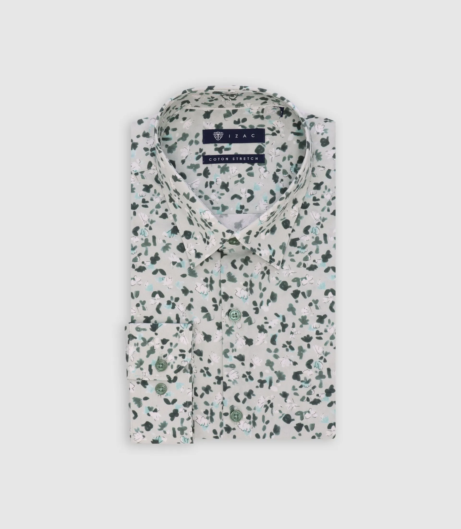 Chemise imprimée verte