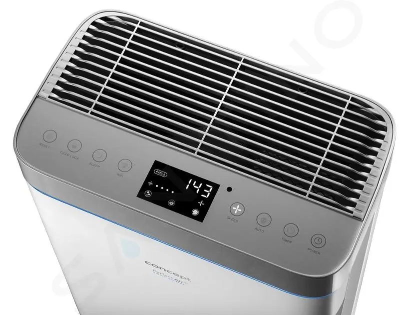 Concept - Purificateur d’air Perfect Air Smart avec humidificateur, WiFi, blanc/argent ca3000