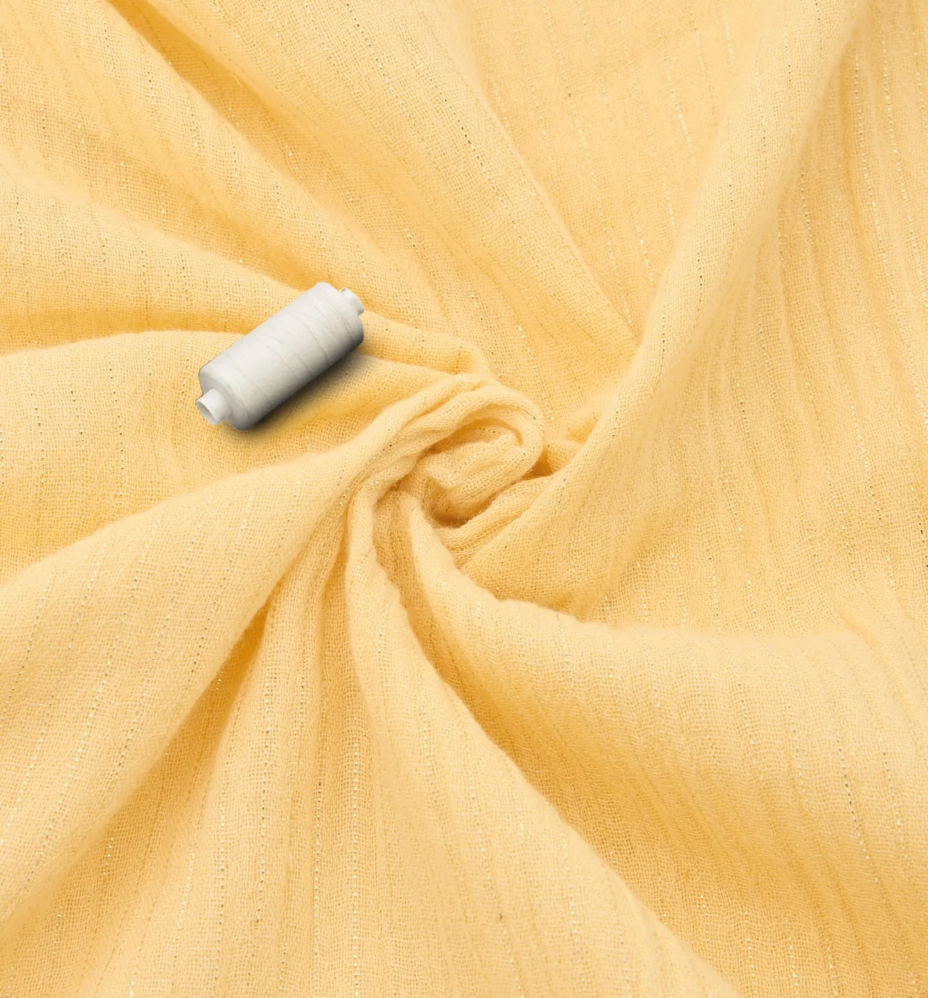 Coupon de 3 m gaze de coton - Jaune
