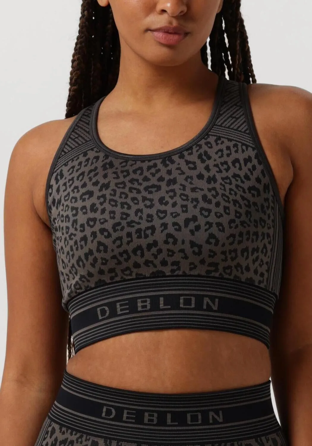 deblon sports haut joy seamless top en noir