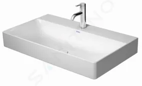 Duravit DuraSquare - Lavabo 80x47 cm, sans trop-plein, avec un trou pour robinet, DuraCeram, blanc 2353800041