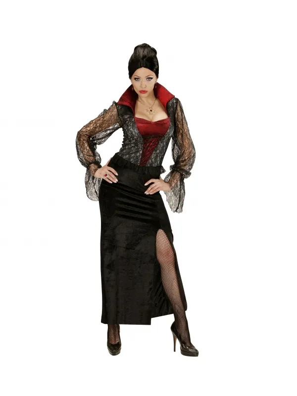 Déguisement Vampire Femme rouge et noir