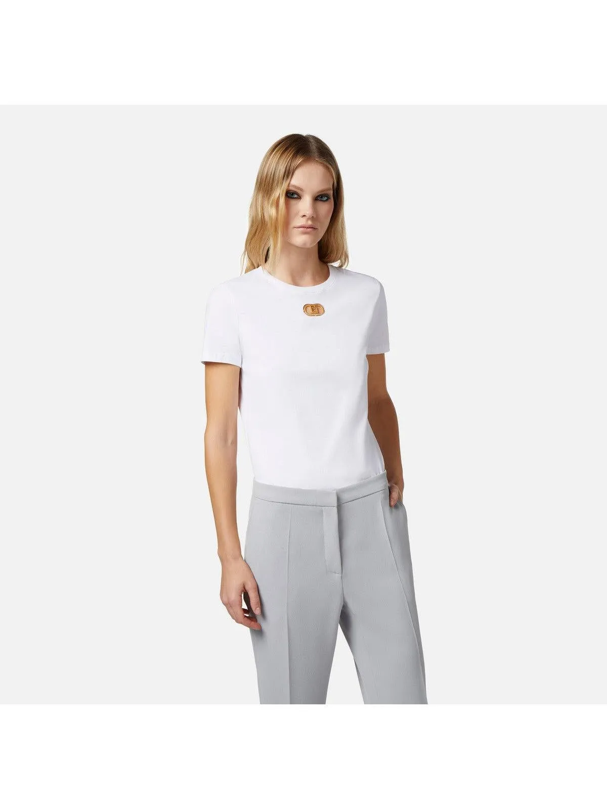 ELISABETTA FRANCHI T-Shirt et Polo Femme MA52N41E2 270 Blanc