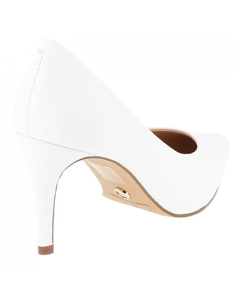 escarpins classiques bello passo cuir blanc 08 cm
