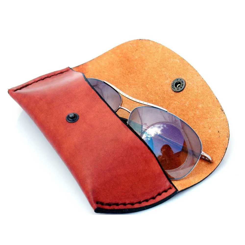 Etui à lunettes en cuir naturel - by "Les Cuirs Ney" - Cuirs Ney