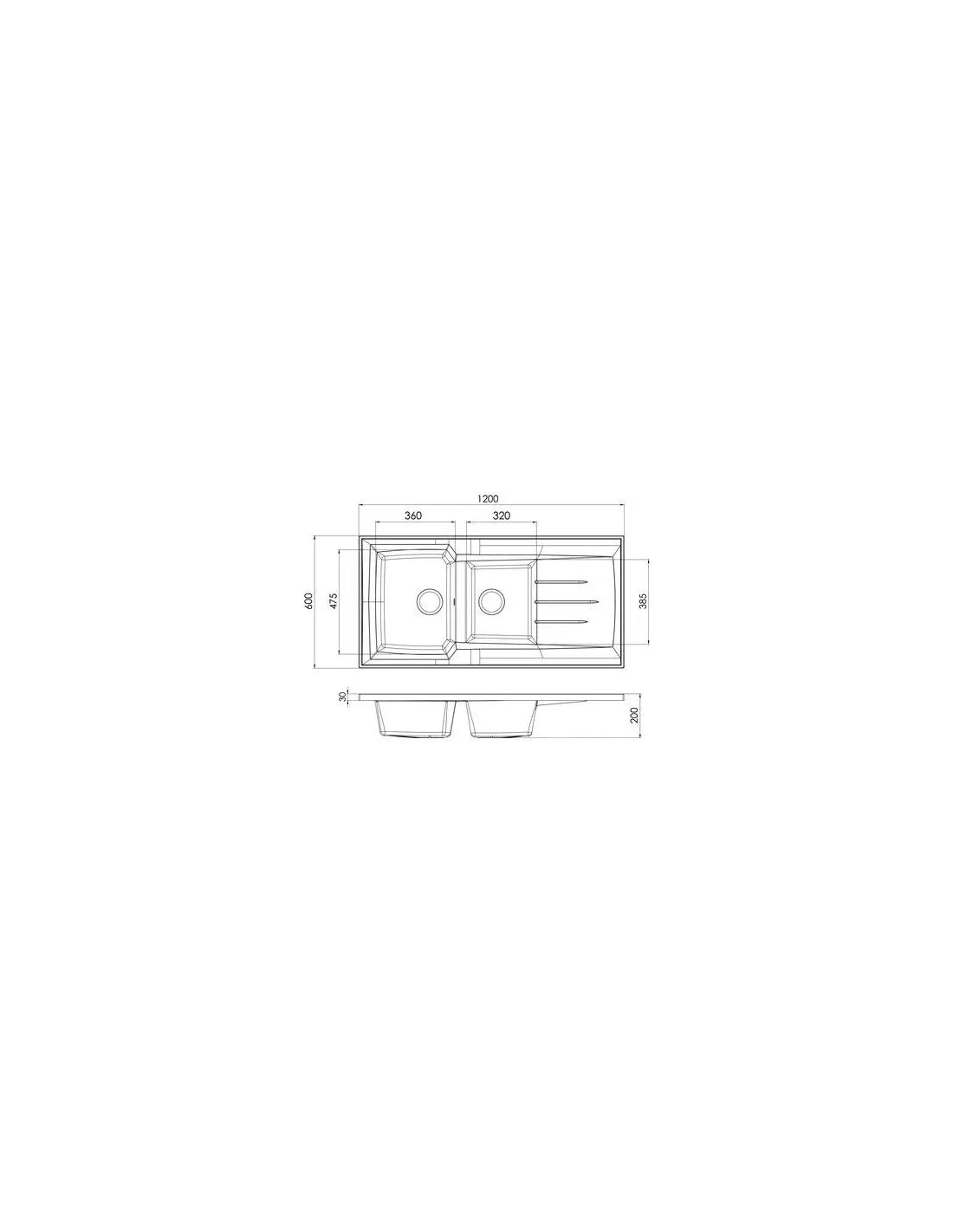EV A POSER RESINE BLANC L120 2B MODERNA