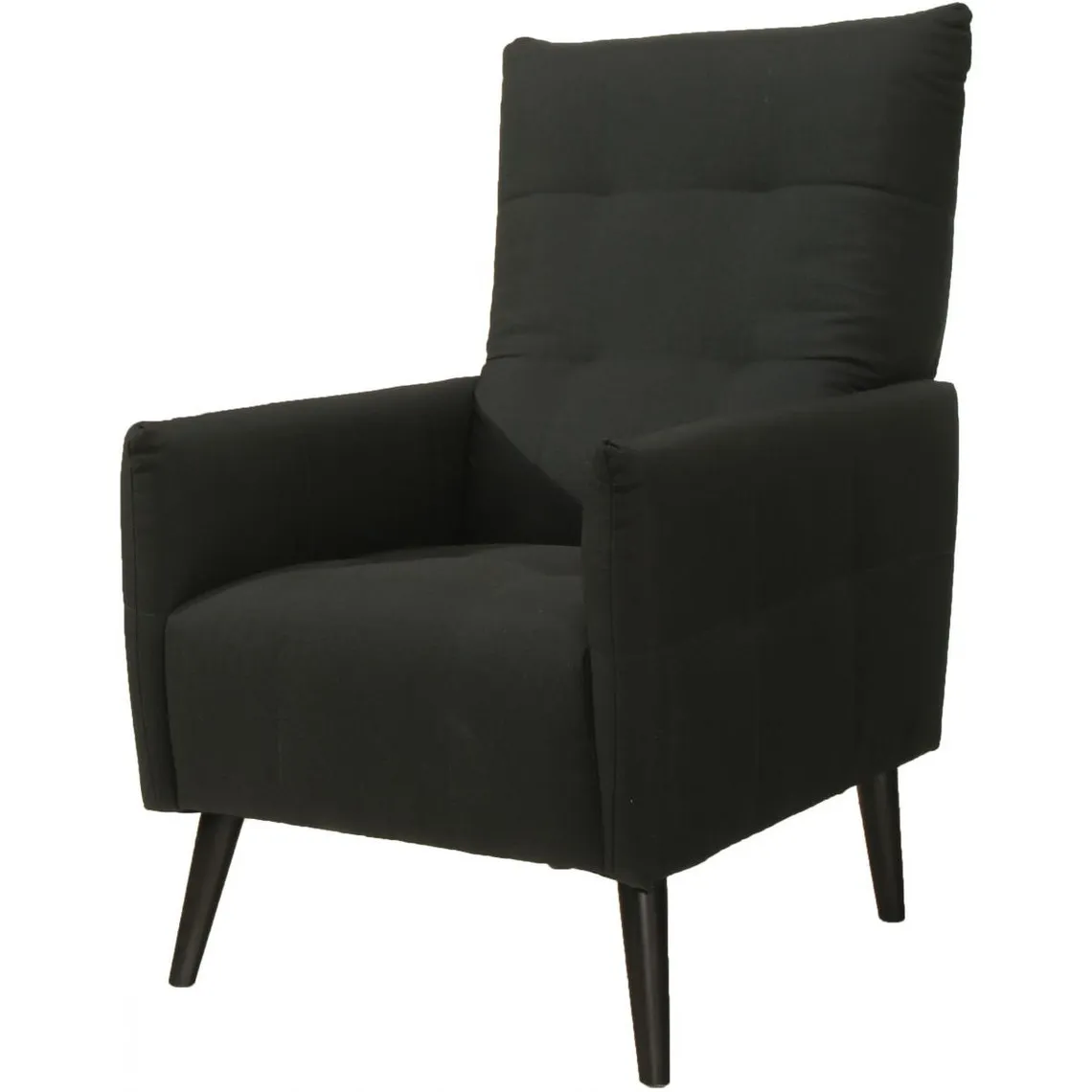 Fauteuil capitonné à accoudoirs CAPE TOWN Noir | 3 Suisses