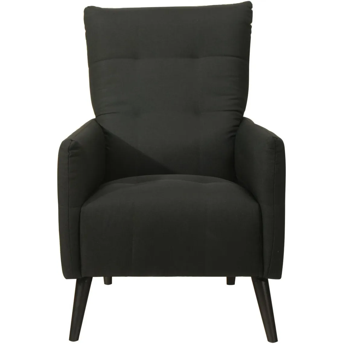 Fauteuil capitonné à accoudoirs CAPE TOWN Noir | 3 Suisses