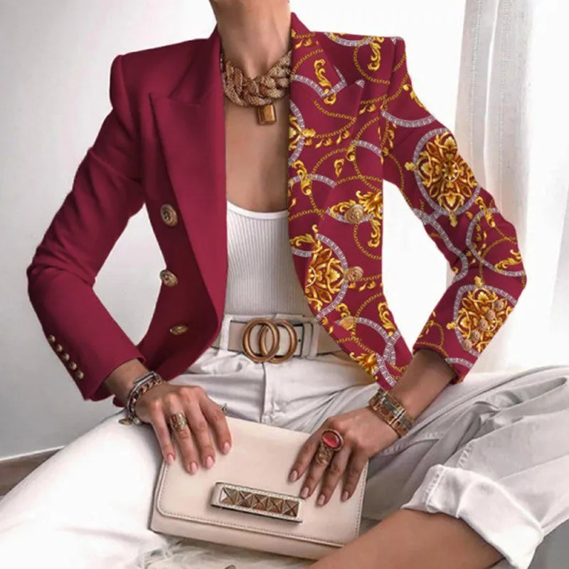 Femmes - Blazer à motif papillon - Style élégant - Nouveauté 2024