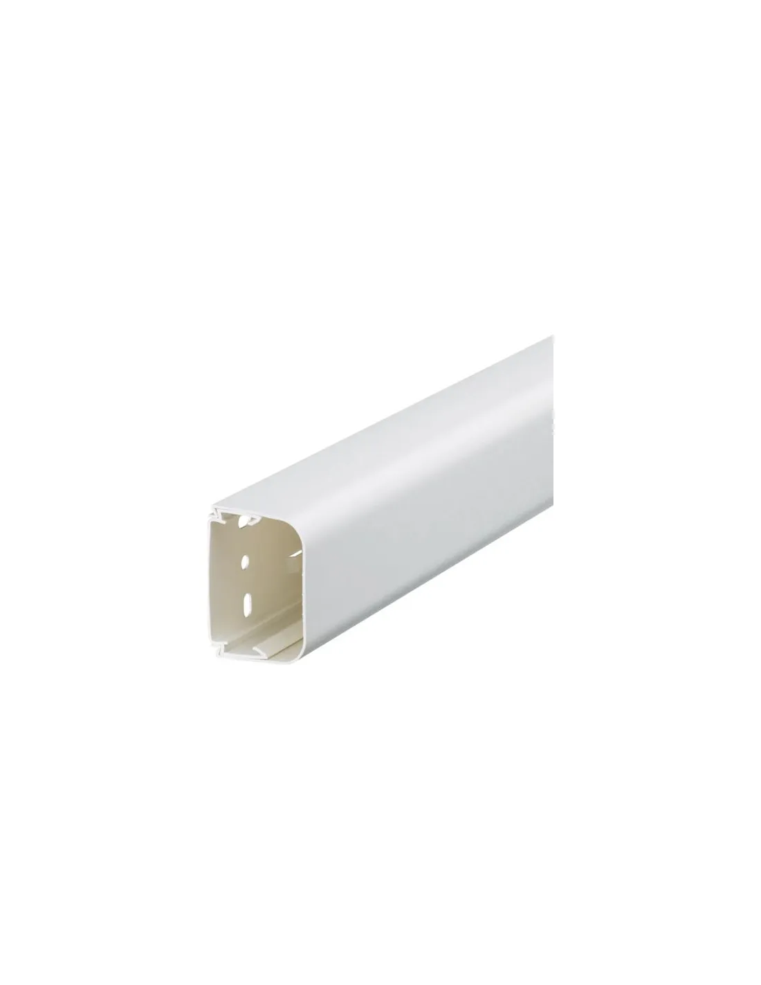 Goulotte de climatisation p50mm h65mm IK08-IK10 PVC rigide RAL 9010 blanc paloma HAGER CLMU50065