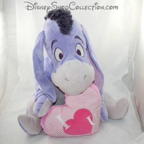 Grande peluche Bourriquet PTS SRL Disney coeur I love you rose 40 cm
