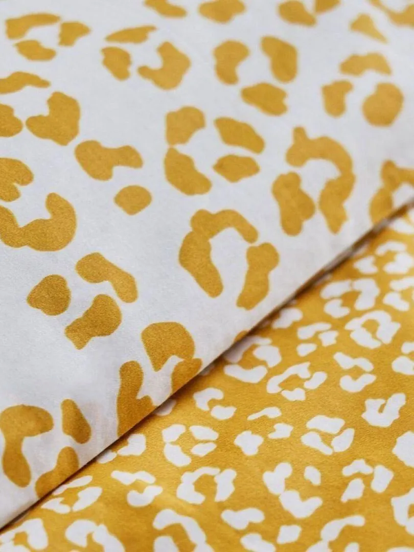 Housse de couette 140x200 Funny 2.7 + 1 taie 100% coton 57 fils - Jaune