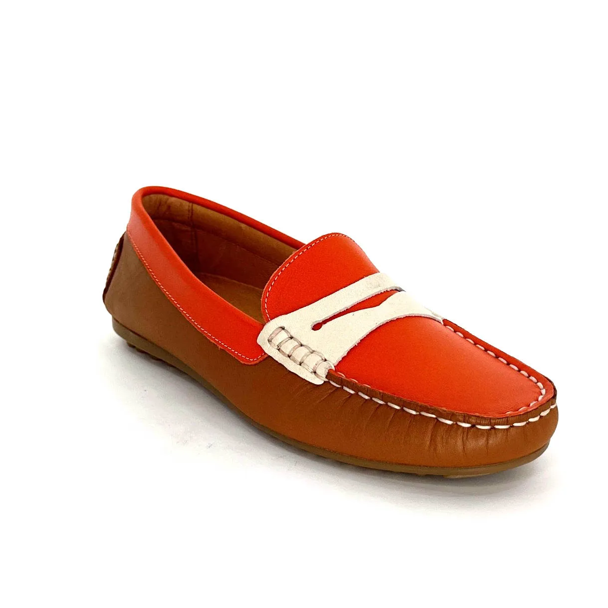 Ivoire 10322 Sauvage Cuir Orange Marron Beige