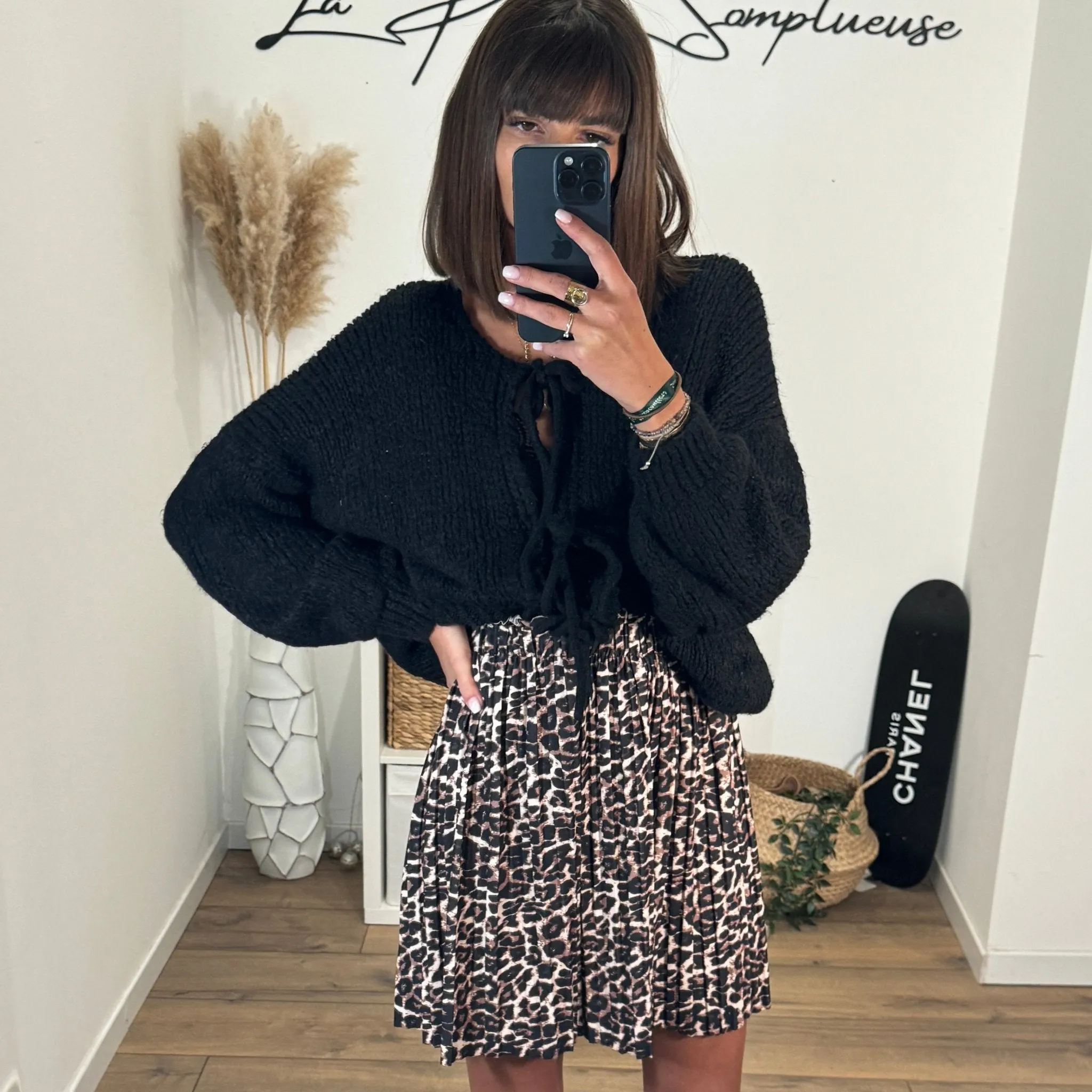 JUPE COURTE LEOPARD COLINE