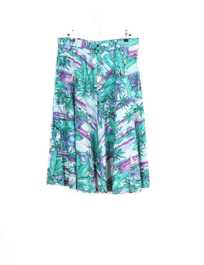 Jupe Motif Plage Vintage
