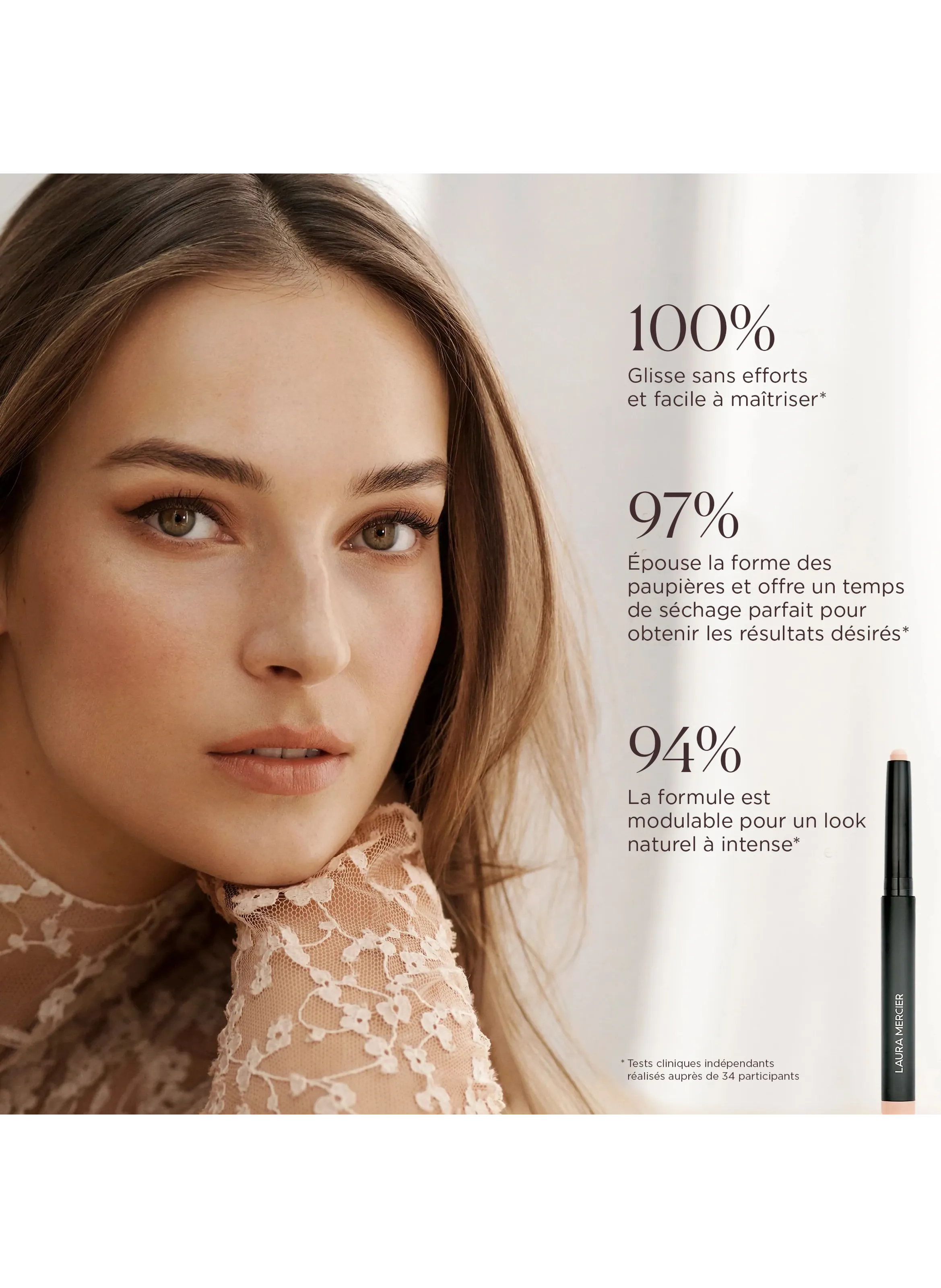 LAURA MERCIER  Ombre à paupières - Caviar Stick Eye Color - Rose