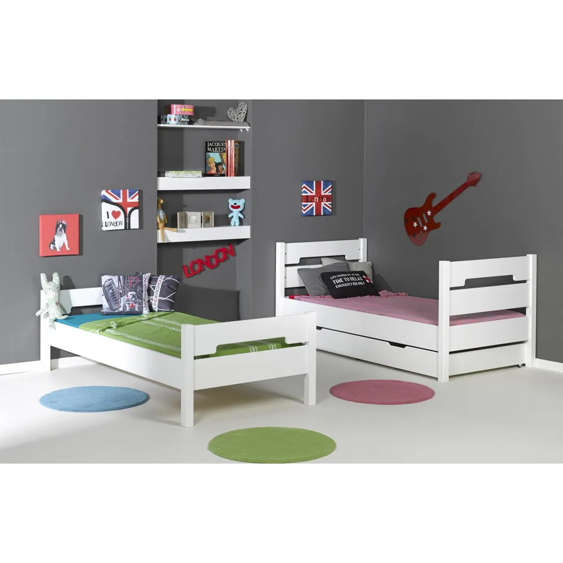 Lit superposable MILO 90*190  blanc | 3 Suisses