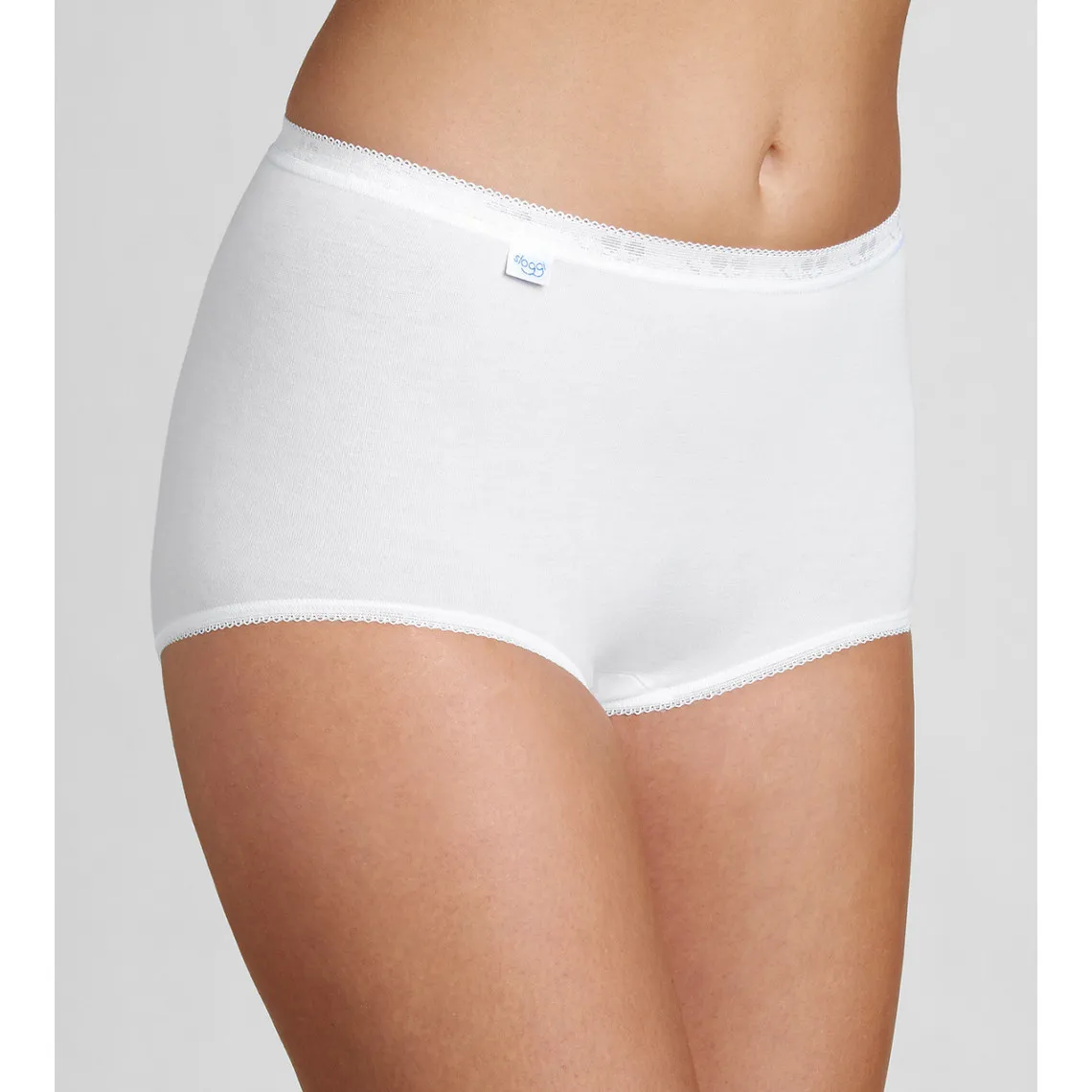 Lot de 4 culottes hautes - Blanc Sloggi en coton | 3 Suisses