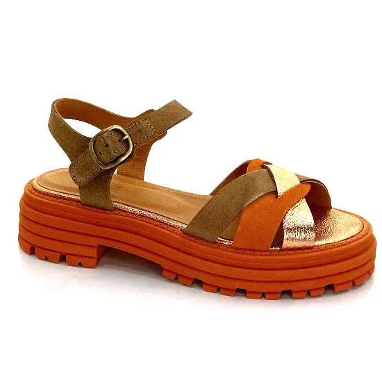 Minka Grafitti Daim Orange Marron