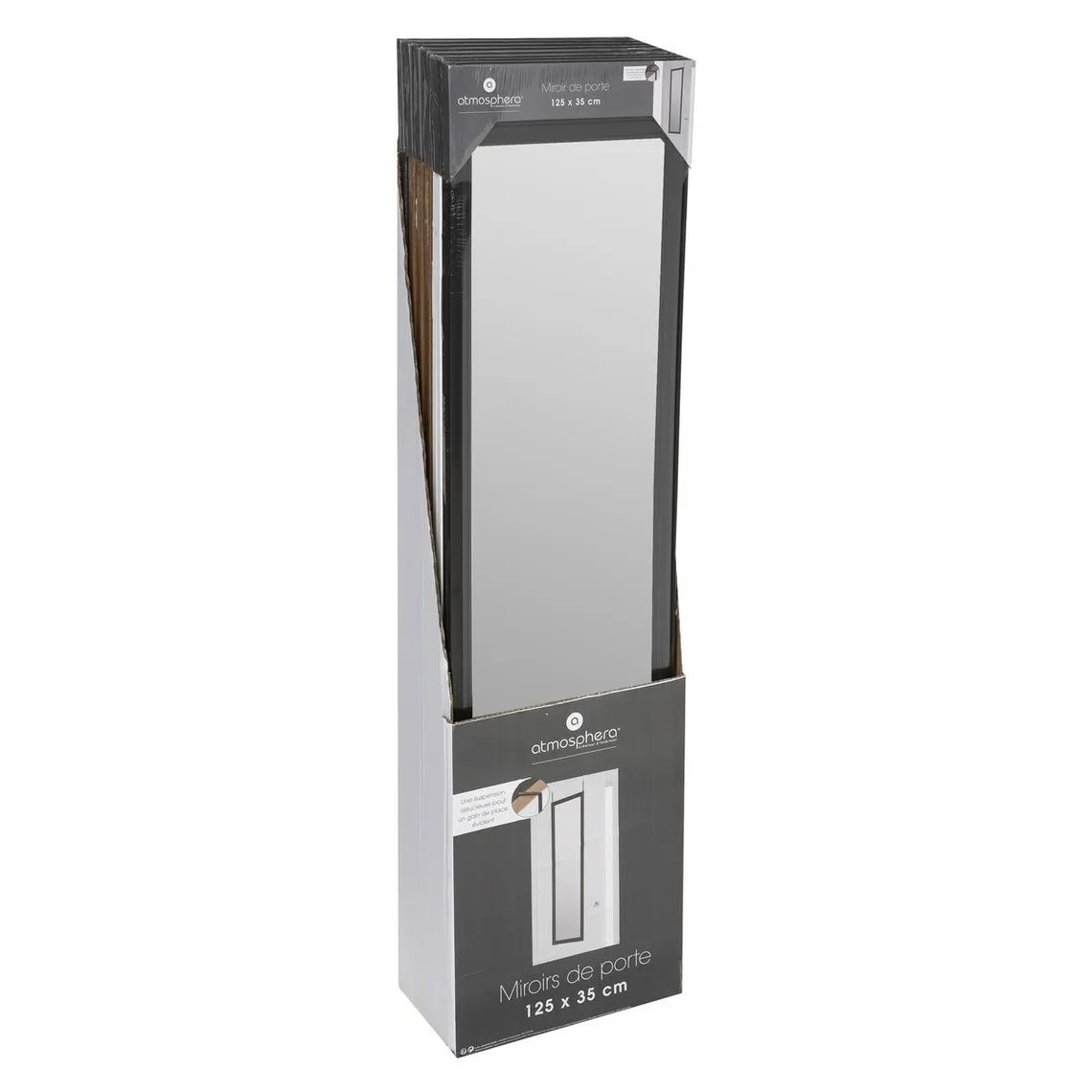 Miroir Porte Plastique 35 x 125 cm Paco blanc | 3 Suisses