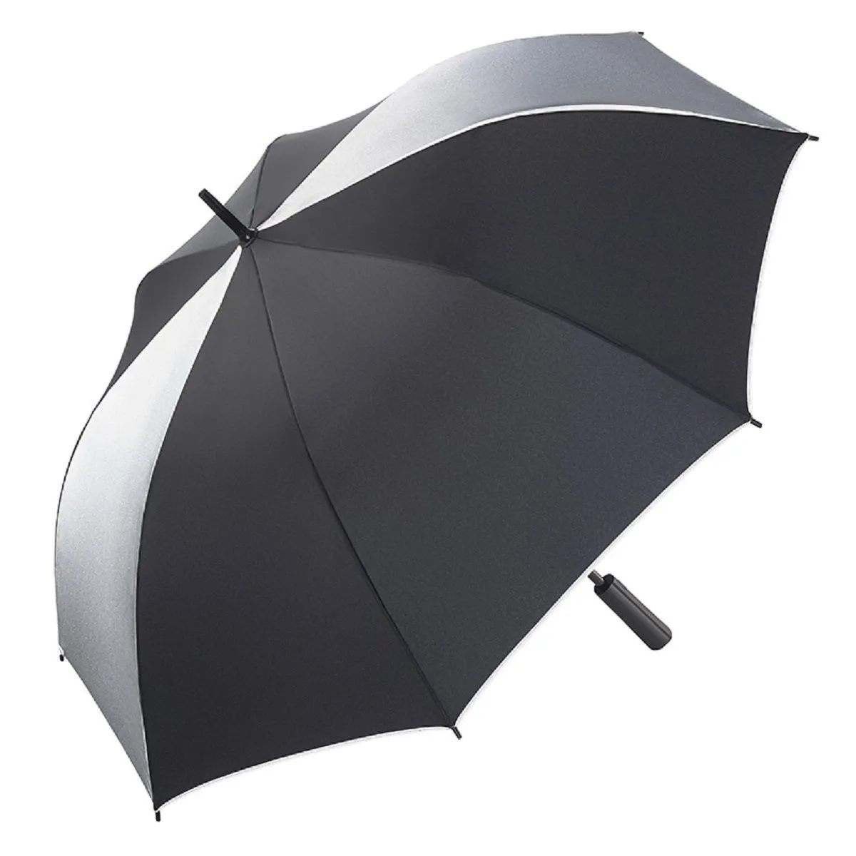 Parapluie golf - 2 panneaux réfléchissants - FP7377 - noir 
