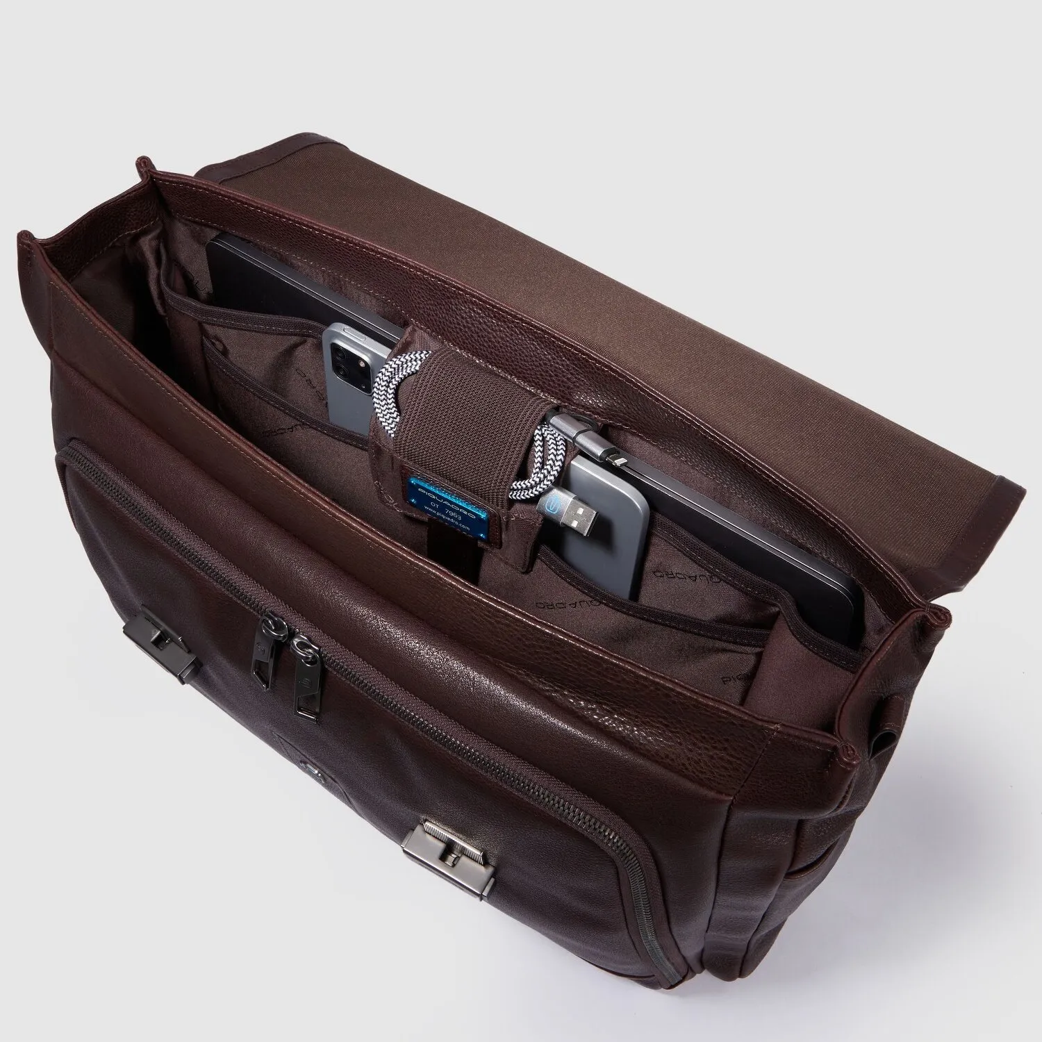 Piquadro Carl Porte-documents Protection RFID Cuir 43 cm Compartiment pour ordinateur portable