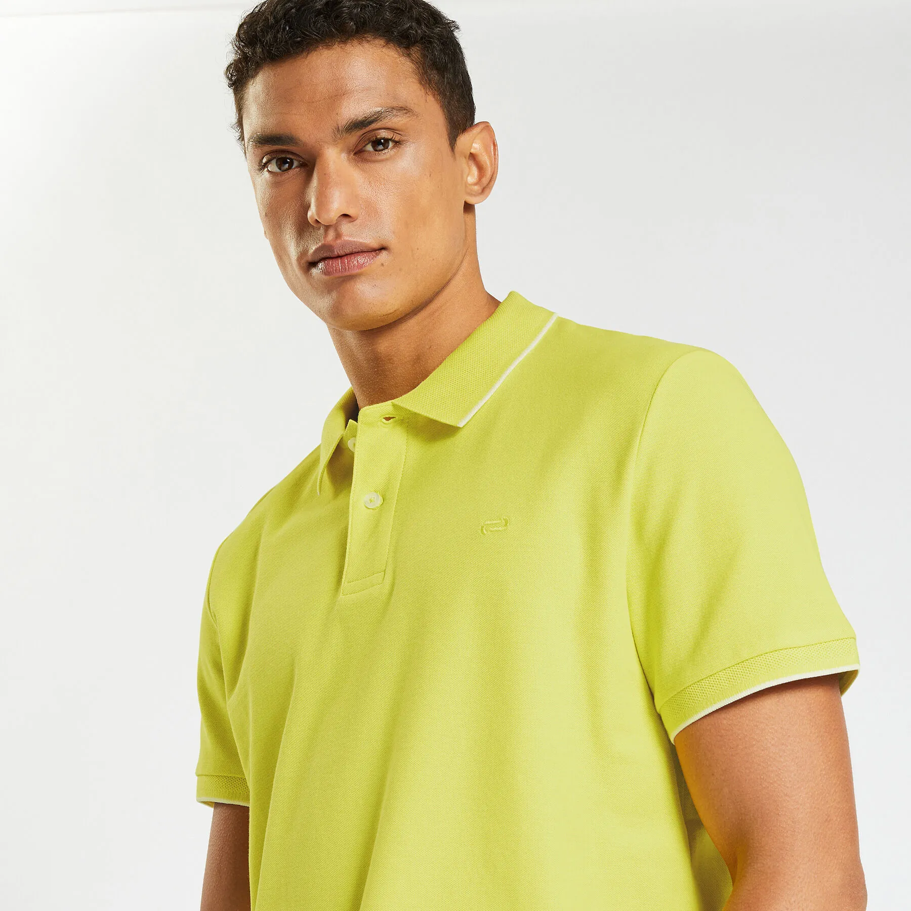 Polo manches courtes uni "le parfait by Jules" Jaune | Jules