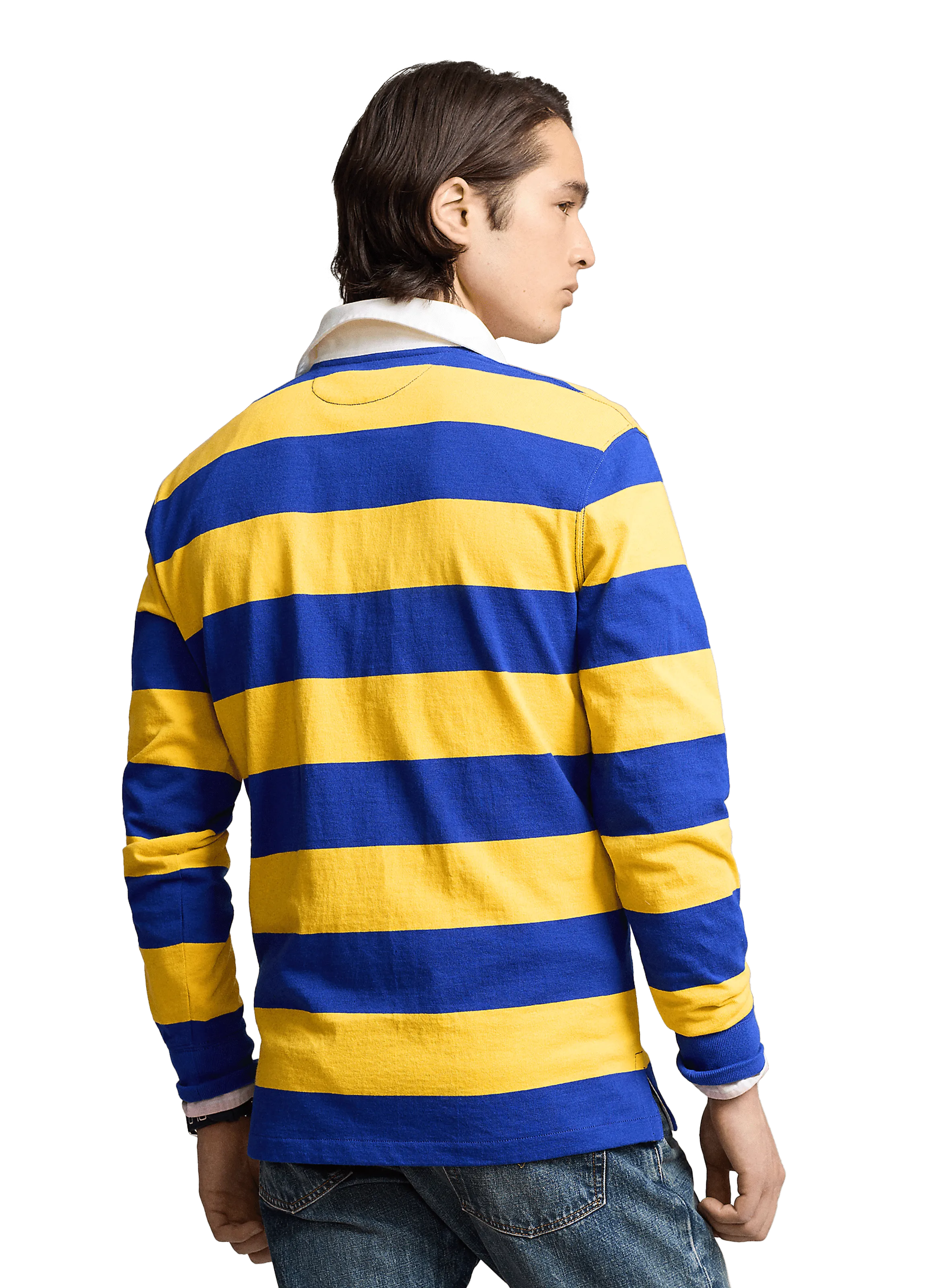 POLO RAYé MANCHES LONGUES EN COTON - POLO RALPH LAUREN pour HOMME | Printemps