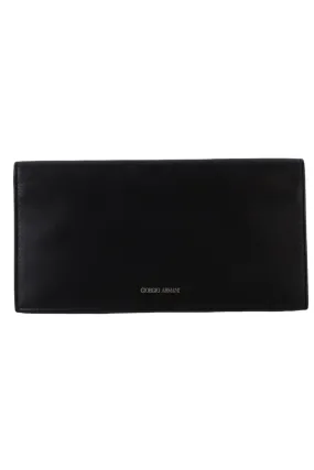 Porte-documents en cuir Armani noir. Matière principale cuir.