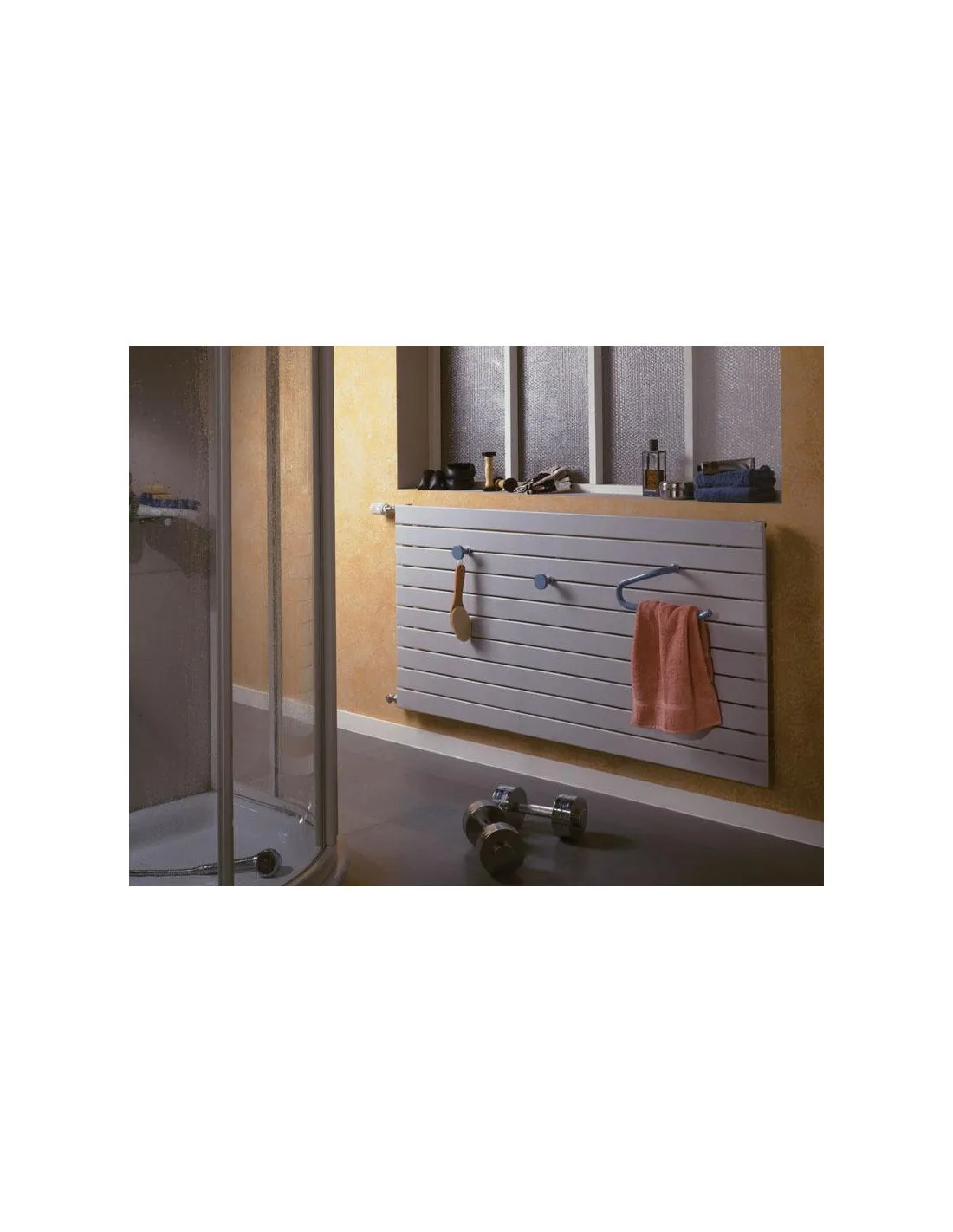 Radiateur eau chaude Fassane horizontal simple Blanc RAL 9016 528W horizontal 518 mm L 900 mm Acova VX-051-090