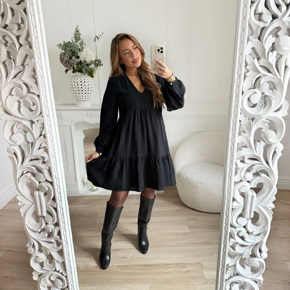 ROBE AMPLE FLUIDE BLACK