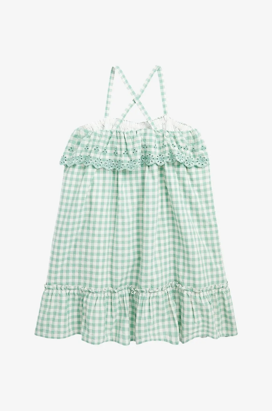 Robe à bretelles fille à carreaux vichy