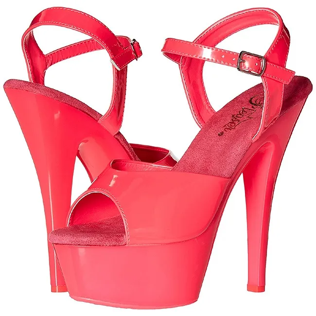 Rose Neon 15 cm Pleaser KISS-209UV Plateforme Haut Talon