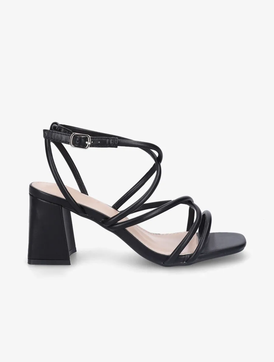 Sandales en simili à multibrides - Noir