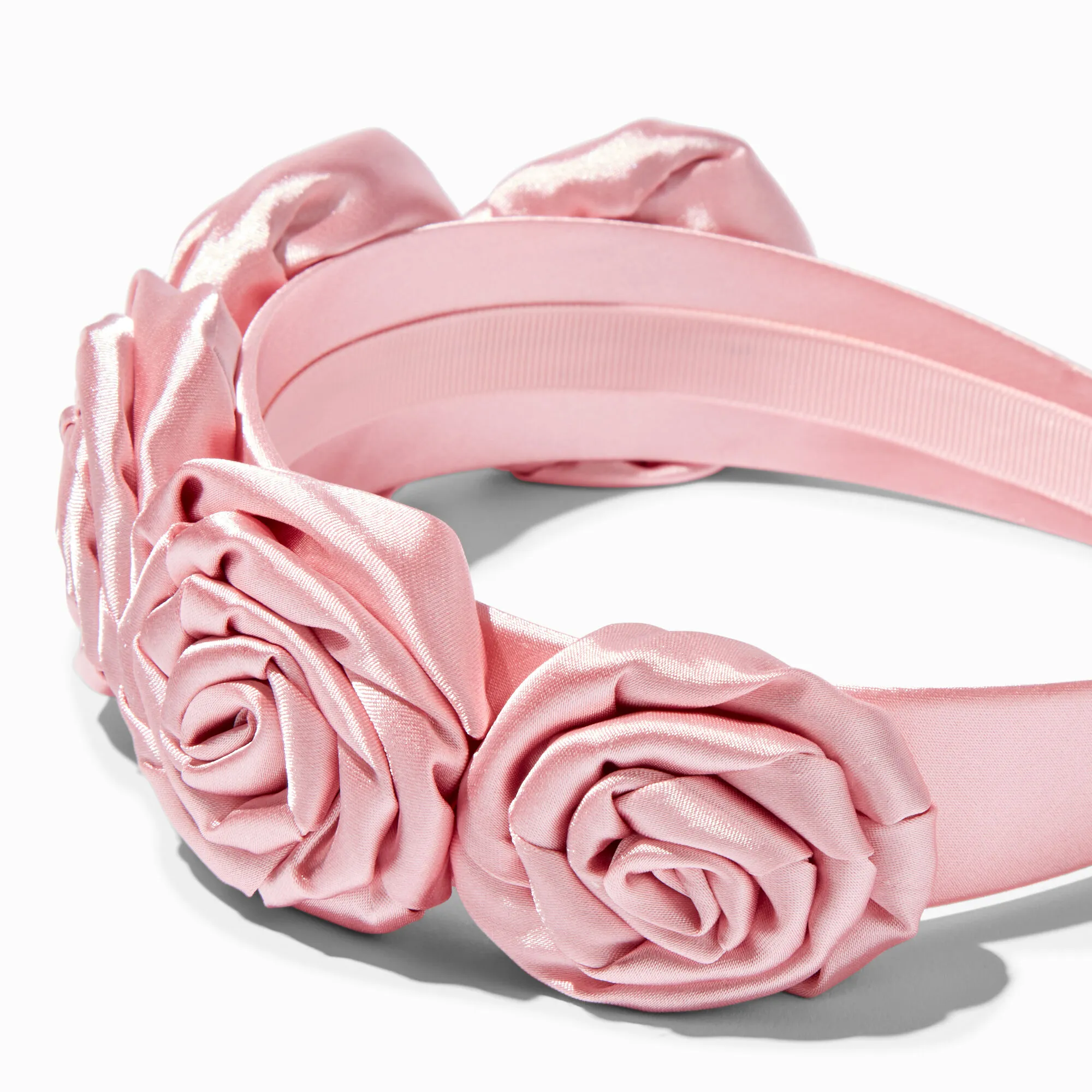 Serre-tête floral roses rose tendre
