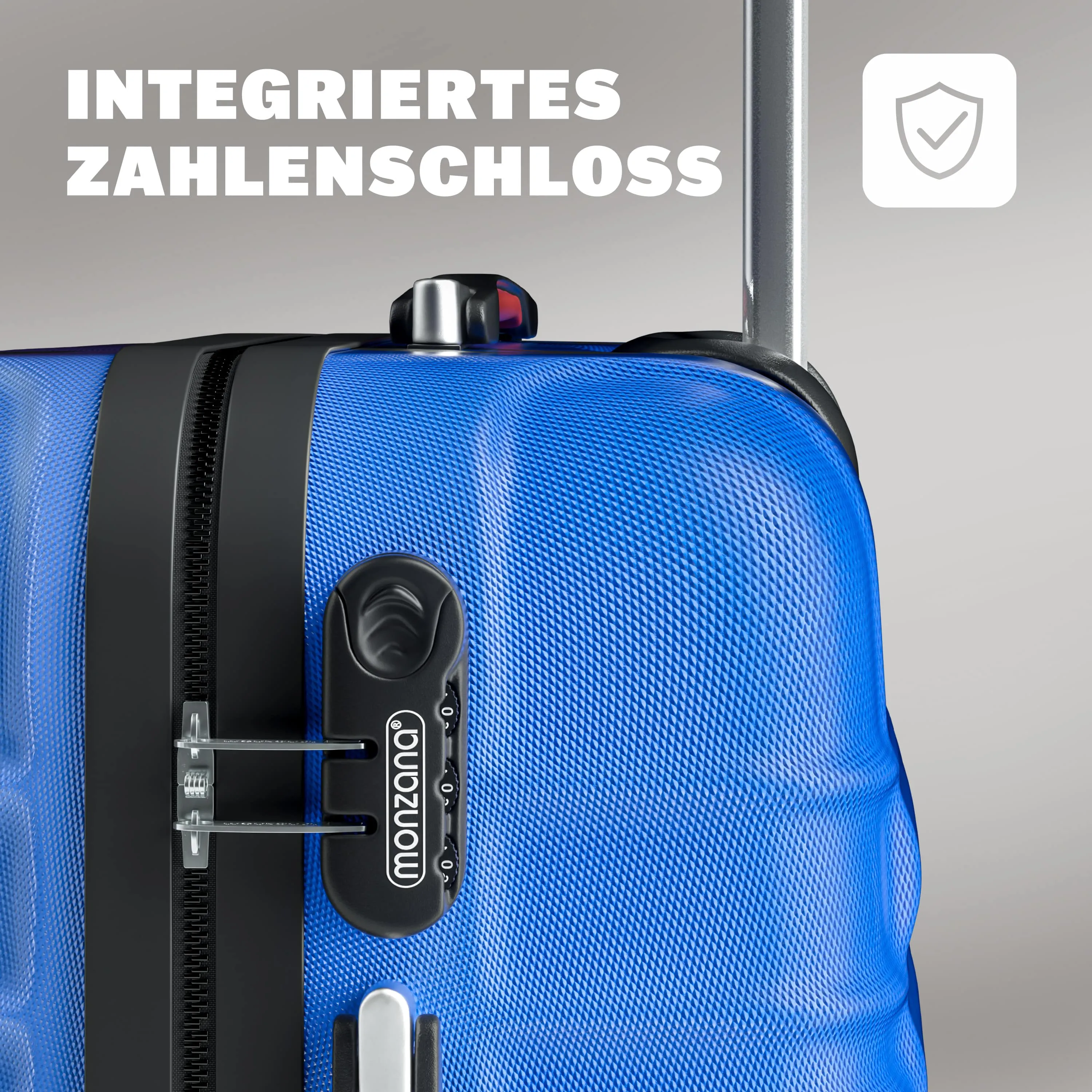 Set de 4 valises rigides bleu voyages rangement | DeubaXXL