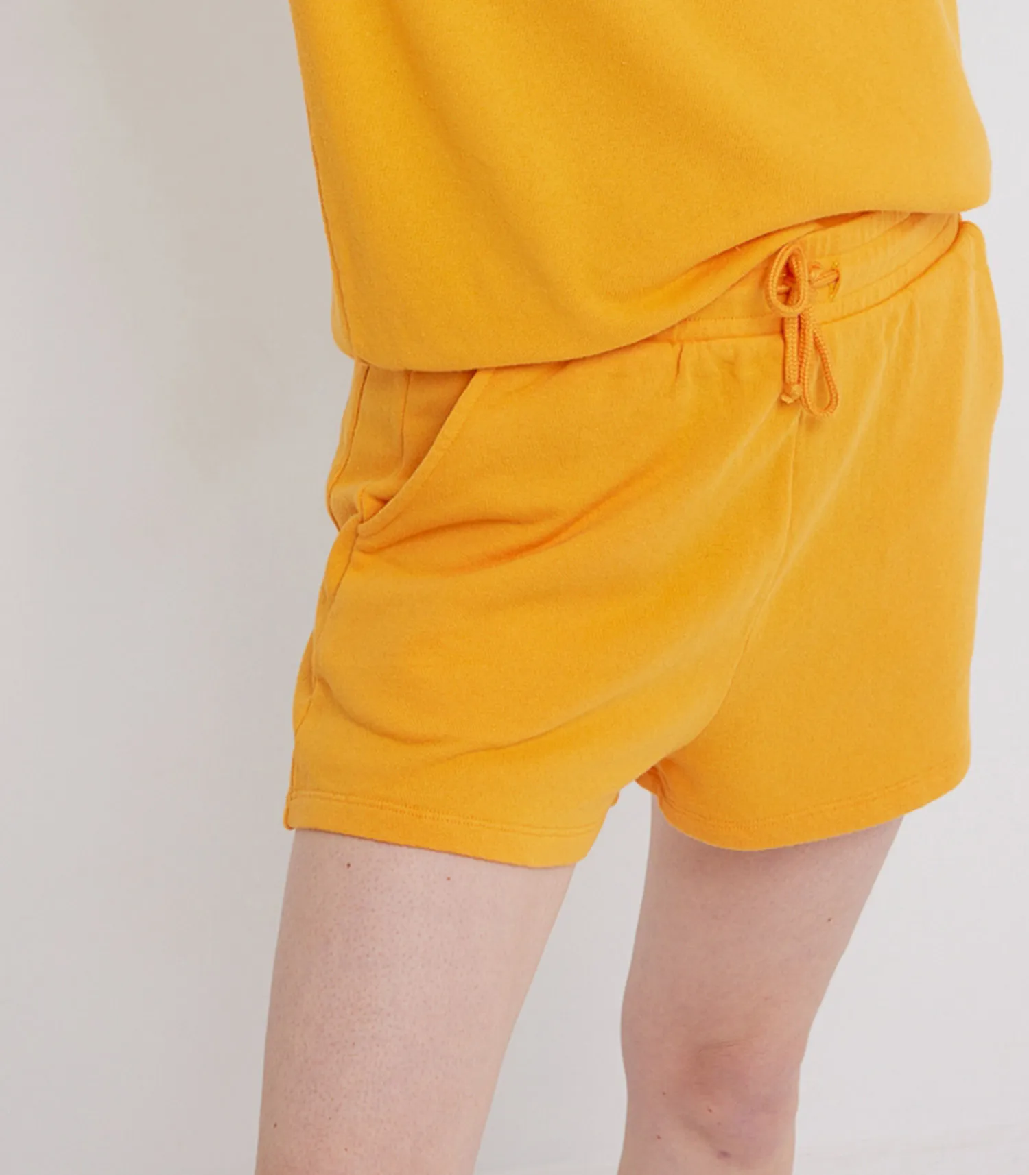 Short en coton biologique Océan Orange David Lucas x ron ron - Jane de Boy