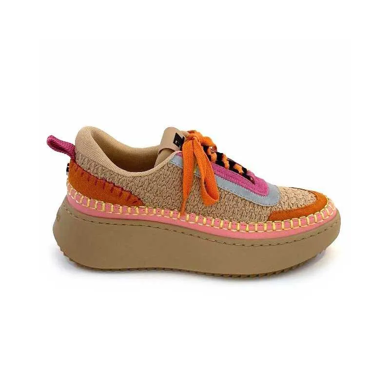 Steve Madden Double Take Textile Rose Orange Beige