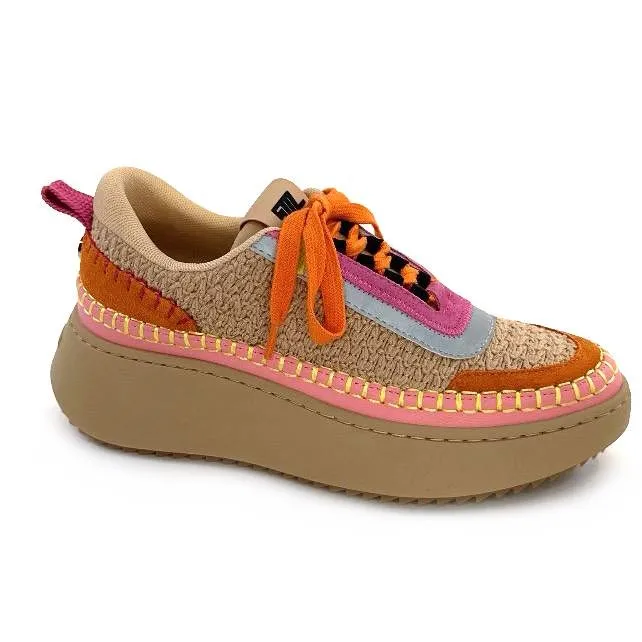 Steve Madden Double Take Textile Rose Orange Beige